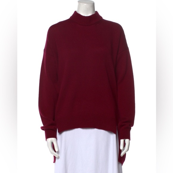 Rosetta Getty Asymmetrical Burgundy Sweater (SW1) - Picture 4 of 4